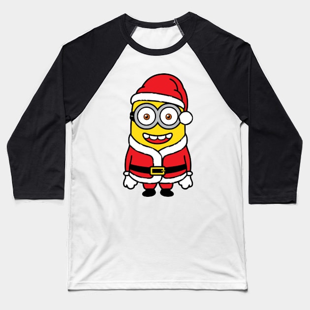 Christmas Santa Minions Baseball T-Shirt by CyberpunkTees